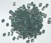 10 grams of 4x4mm Colorlined Opaque Dark Green Miyuki Cubes